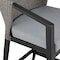 Armen Living Aileen Outdoor Patio Counter Height Bar Stool in Aluminum and Wicker with Gray Cushions 840254333185 - alternate 7